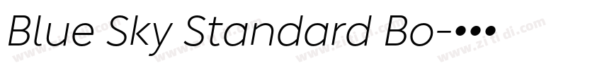Blue Sky Standard Bo字体转换 Blue Sky Standard Bo字体转换
